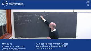 Electronic Structure (CMP-ES) Lecture 7