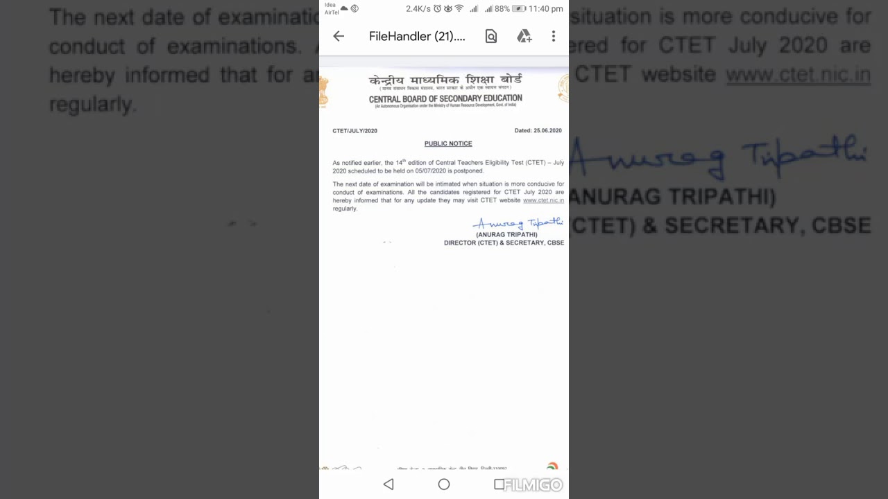CTET 2020- EXAM POSTPONED.
