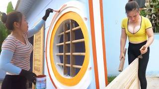 TIMELAPSE - Build a water tank and toilet, and paint the entire living room and kitchen area.