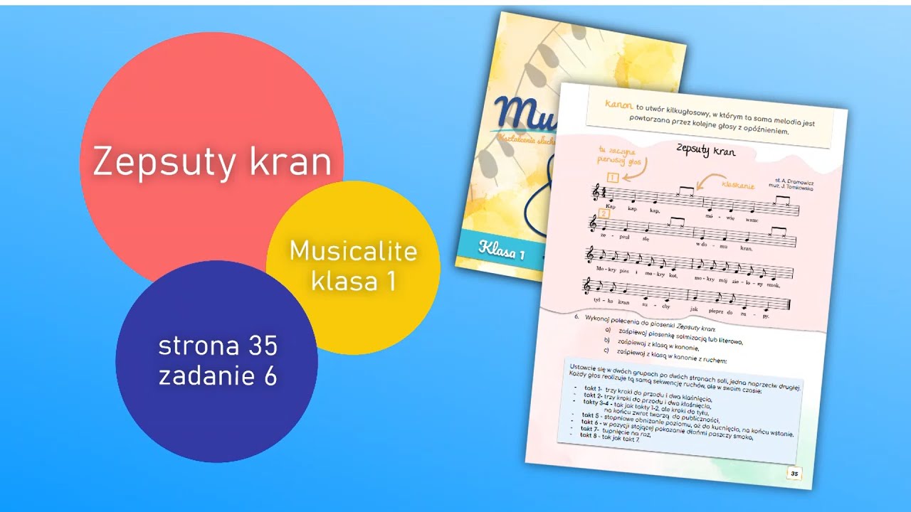 Podkład do kanonu Zepsuty kran - J.Tomkowska, A.Dramowicz (Musicalite klasa 1)