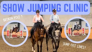 SHOW JUMPING CLINIC with Kelsey Reese Dykes! Ciara steals a cat! Beth breaks a pole!