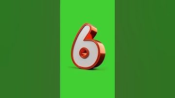 Nine to Zero Countdown 3D Metallic Text and voice over