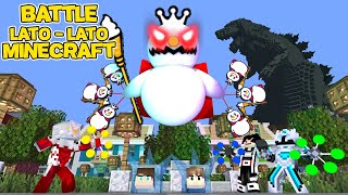 ANIMASI ADU LATO LATO DI MINECRAFT ! TEAM ULTRAMAN DI SERANG LATO LATO MIXUE GODZILLA JAHAT