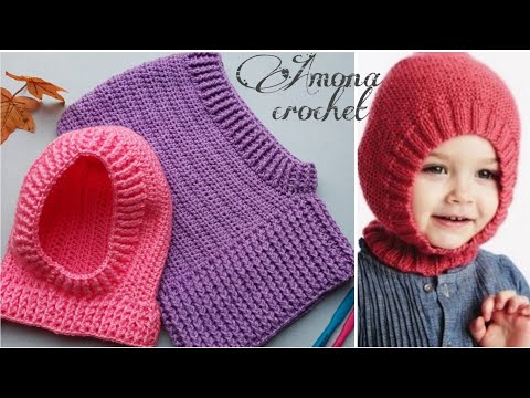         كروشية كابتشو غطا للراس برقبة سهل جداا