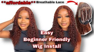 Happy Valentine's Day😋NEW Pre-cut Lace Air Wig|| ONE MINUTE ‼️|| 100%GLUELESS Sunber Hair