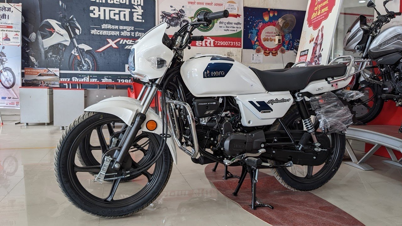 Hero Splendor Plus XTec BS6 White Colour (New Launched ...