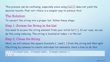 Converting a String in a List to a List in Python