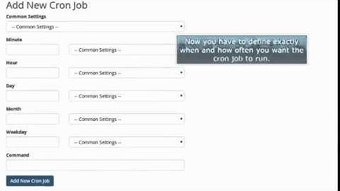 How to setup a cron job in cPanel