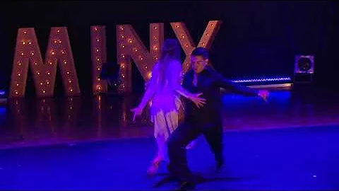 Liam Bott and Tara Burnett perform with Minx Cabar...