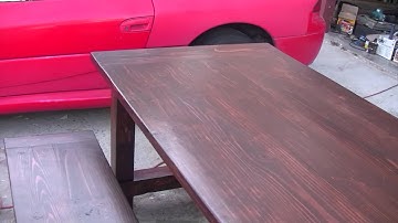 Making Wooden Table & Benches Timelapse