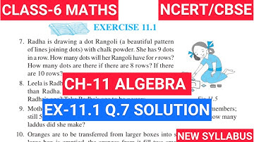 Class 6 Exercise-11.1 Q-7 Solution | Class 6 Maths Chapter- 11 Algebra | NCERT CBSE