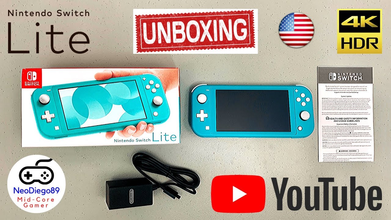 Nintendo Switch Lite Unboxing (English) - YouTube