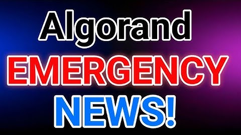 Algorand Emergency Update! || Algorand Price Prediction! Algo Today Update