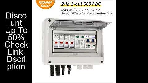 Solar photovoltaic PV Combiner Box With Lightning Protection 2 input 1 out DC 600V Fuse MCB SPD Wate