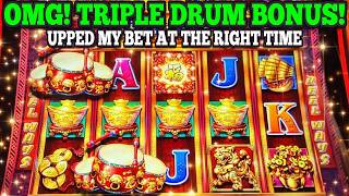 Omg Upped My Bet Dancing Drums Prosperity Slot Triple Drum Bonus  Dancing Drums Slot  Vegas Slots