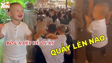 Leon lần đầu được Kim Lý dắt đi show nước ngoài: Đam mê ăn vào máu, bỏ cả dép để quẩy