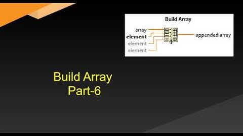 Build Array Labview Tamil