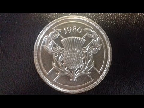 1986 Commonwealth Games Scottish Thistle £2 Two Pound Coin