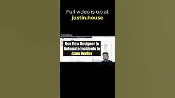 Automatically Send Incidents to Azure DevOps with Flow Designer - short 🩳 #servicenow #integrations