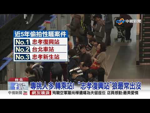 通勤族注意! 這3捷運站色狼最多 忠孝復興第1│中視新聞 20210509