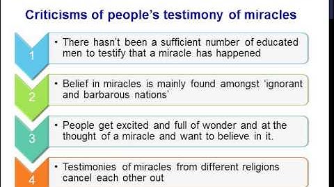 OCR A-level Philosophy - Miracles