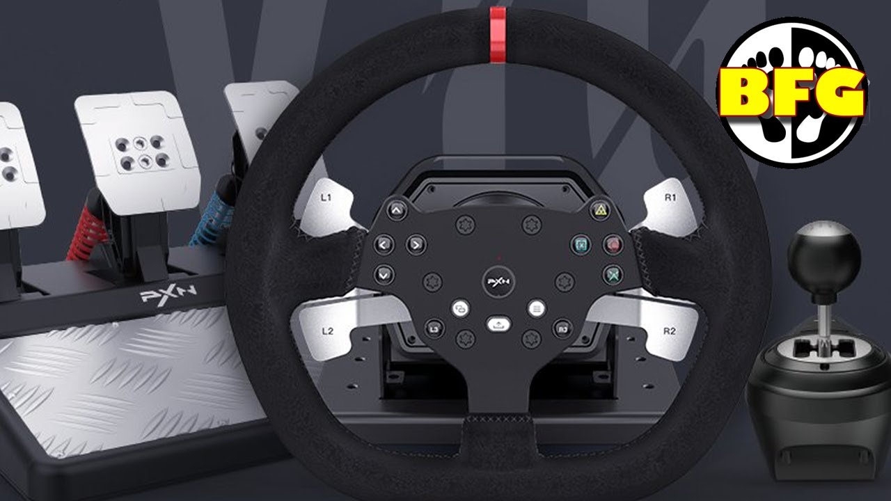 PXN-V10 Force Feedback Racing Wheel Review (eng sub) 