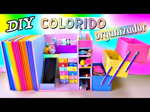 HAZLO TÚ MISMO – ORGANIZADOR COLORIDO DE CARTÓN – Trucos “Regreso al Colegio”