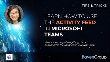 Microsoft Teams - How to Use the Activity Feed