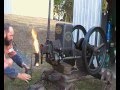 3 hp Ronaldson Tippet Austral lamp start vintage stationary engine Start up