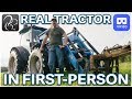 Driving a Real Tractor in First-Person (POV)! - in VR180