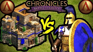 24 FORTS (Spartans) vs 600 ELITE HOPLITES (Spartans) (AoE2)