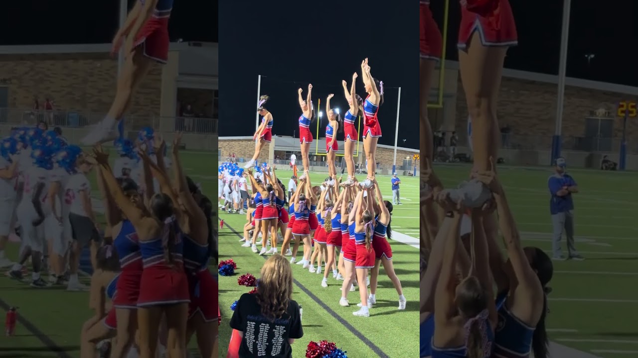 📣Hays Hawks Cheerleaders pyramid stunts