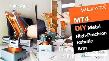 DIY Robotic Arm for Beginners - WLKATA MT4 High Performance Rebuildable Metal Robotic Arm