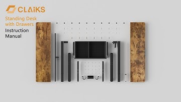 CLAIKS - Standing Desk with Drawer Installation Video