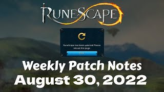Celebrity Runescape 3 Weekly Patch Notes: August 30 2022. NEW YAK TRACK Wealth