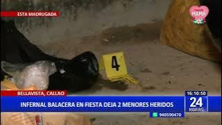 Infernal balacera en fiesta deja dos menores heridos en el Callao