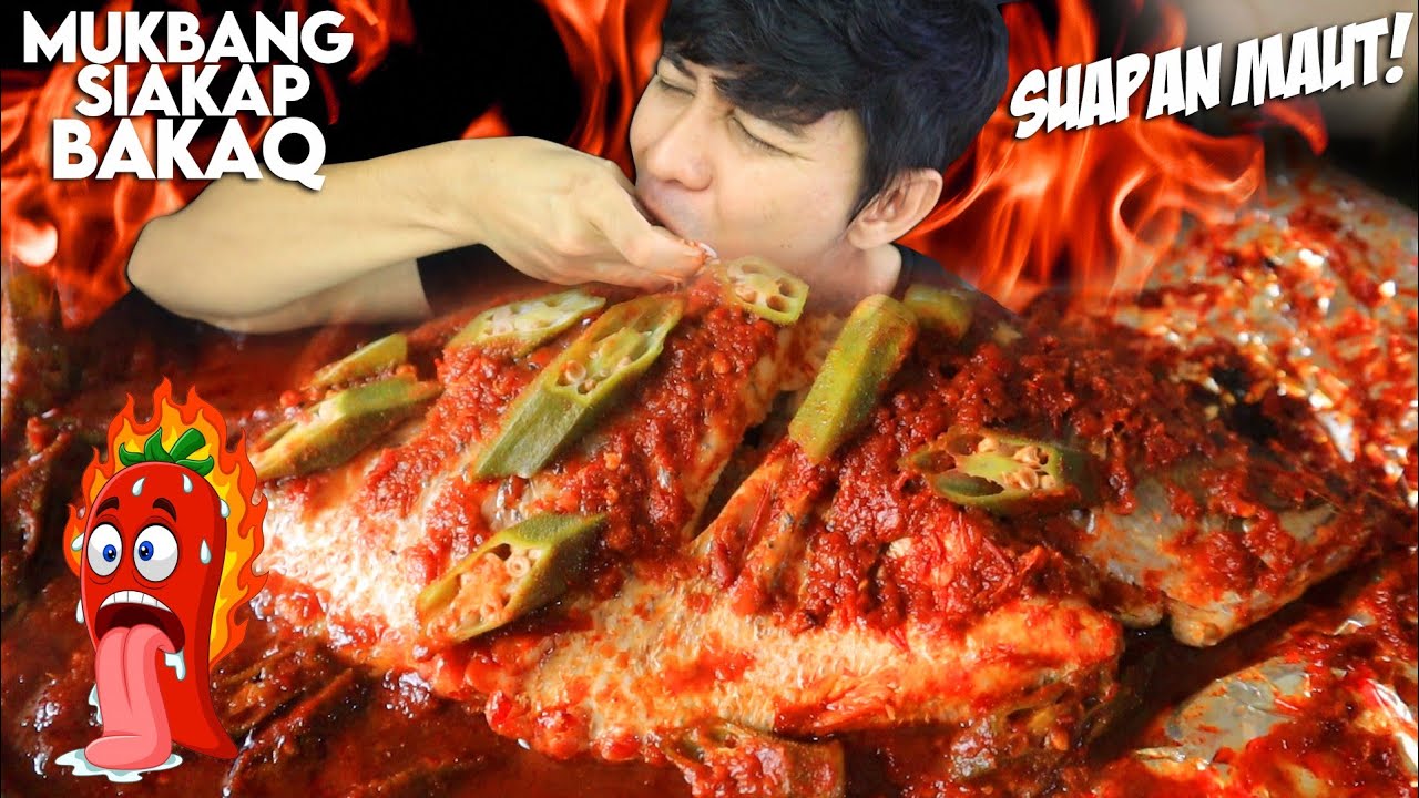 PUAS! Mukbang SEKOQ SIAKAP BAKAQ PEDAS 