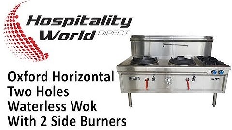 Horizontal Two Holes Waterless Wok With 2 Side Burners
