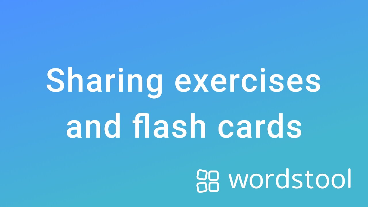 Sharing exercises and flash cards