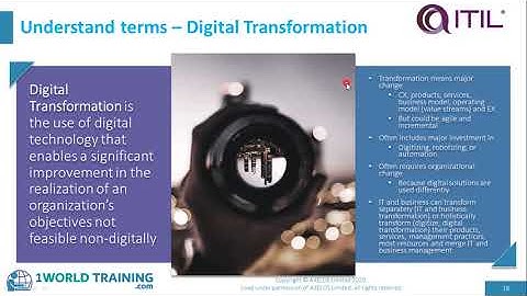 ITIL 4 High Velocity IT Concepts by 1 World Training - ATO for Axelos and PeopleCert - Free Video