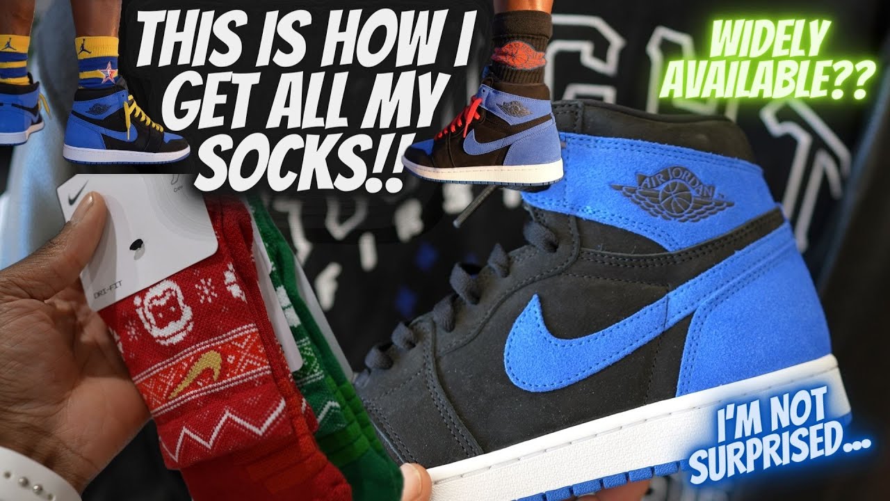 FINDING THE BEST SOCKS TO MATCH KICKS!! ROYAL REIMAGINED SITTING ...