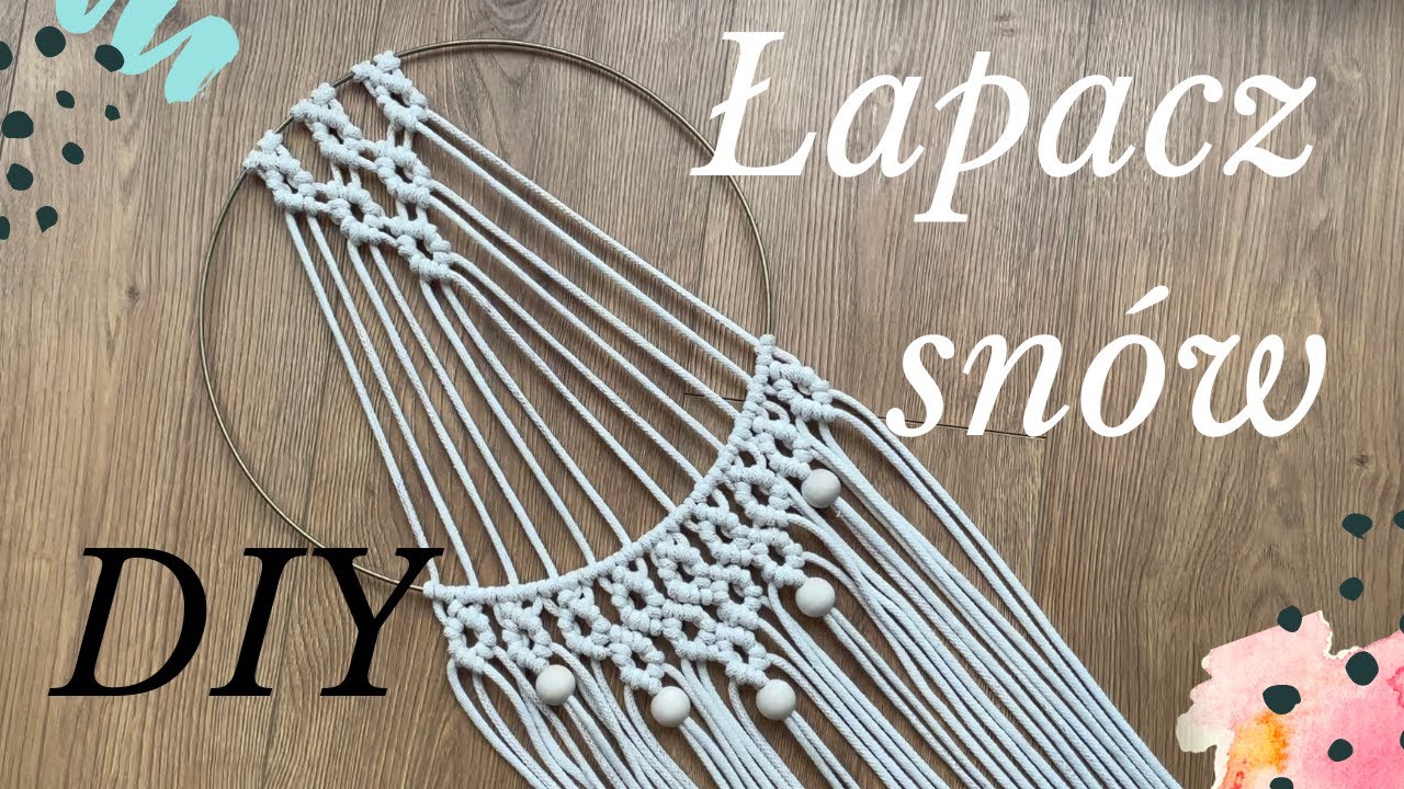 Łapacz snów z koralami - Klasyczny i prosty w wykonaniu - krok po kroku