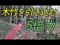 少しだけ専門的な道具（2万円）を使って、木竹を引き込む。