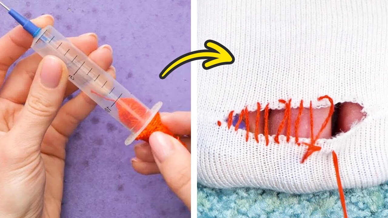 Trucos de costura inteligentes para reparar tu ropa - YouTube