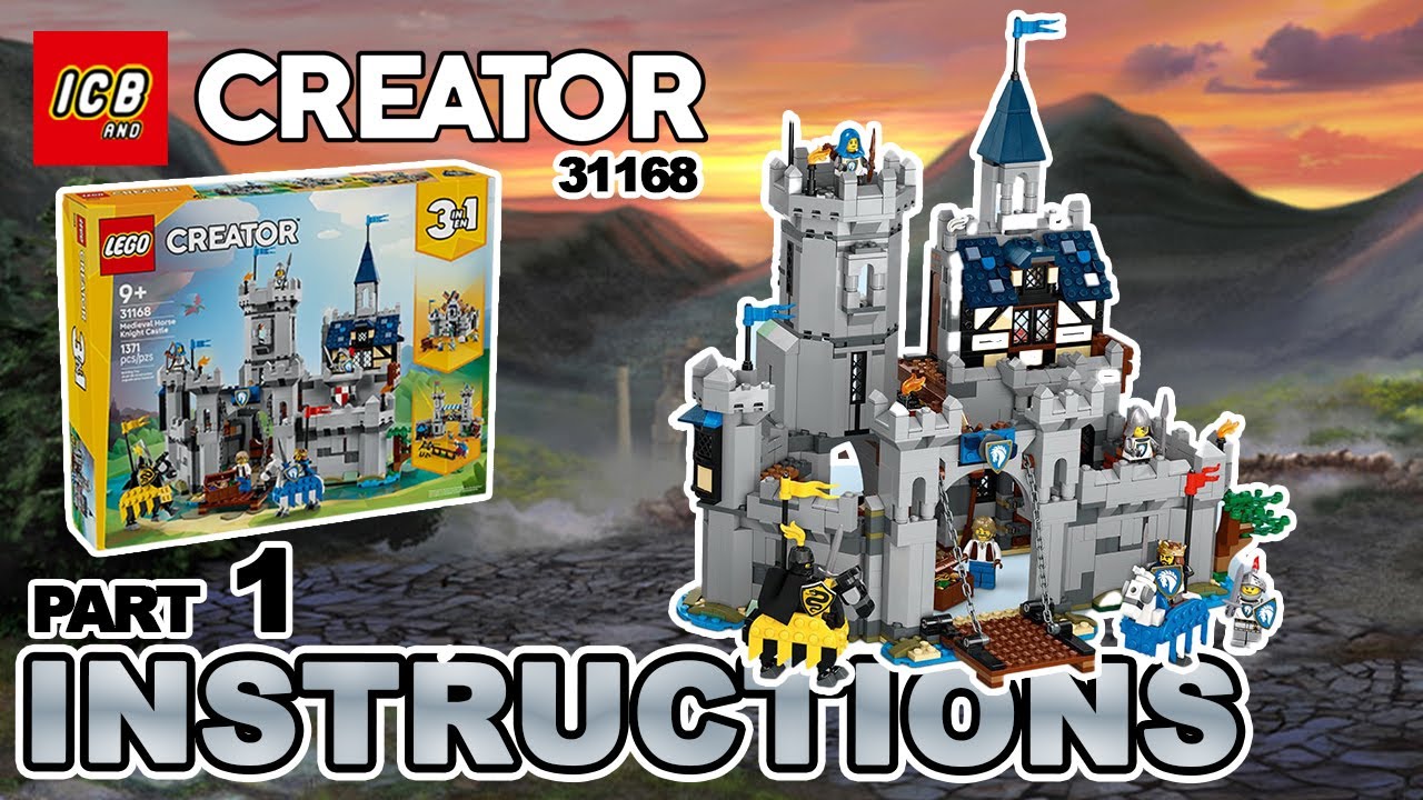 LEGO Creator 31168 Medieval Horse Knight Castle – 4K Build Instructions Slideshow (Part 1 of 3)