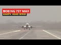 Boeing 737 max in storm eunice 65mph head wind ryanair aborted landing