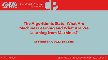 The Algorithmic State: What Are Machines Learning and What Are We Learning from Machines?