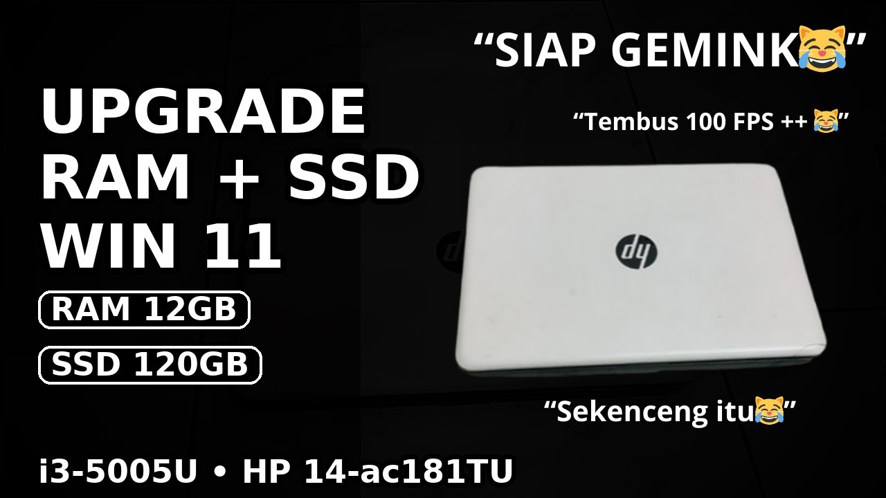 Awokawok Laptop Lama Disulap Jadi “Siap Gaming” 🤣 RAM 12GB + SSD + Win 11