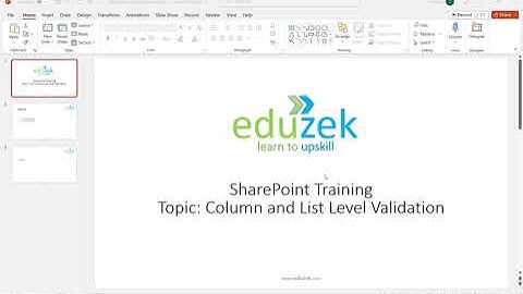 SharePoint Column and list level validation