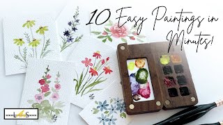 'Mini' Painting...Is It Worth It??? 10 Easy & Fast Mini Paintings in Watercolor, Great for Beginners